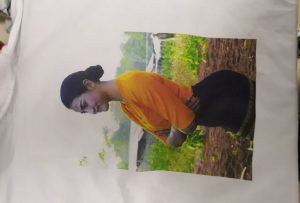 T-košile tisk vzorku pro klienta Barmy z tiskárny WER-EP6090T